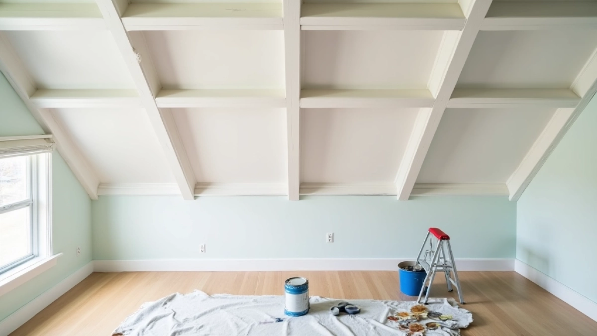 Czym pomalować kasetony styropianowe na suficie