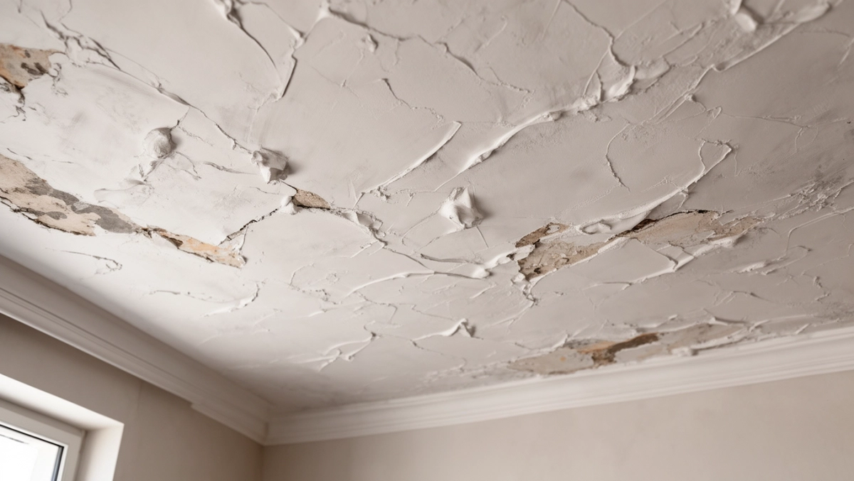 Farba strukturalna na nierówny sufit