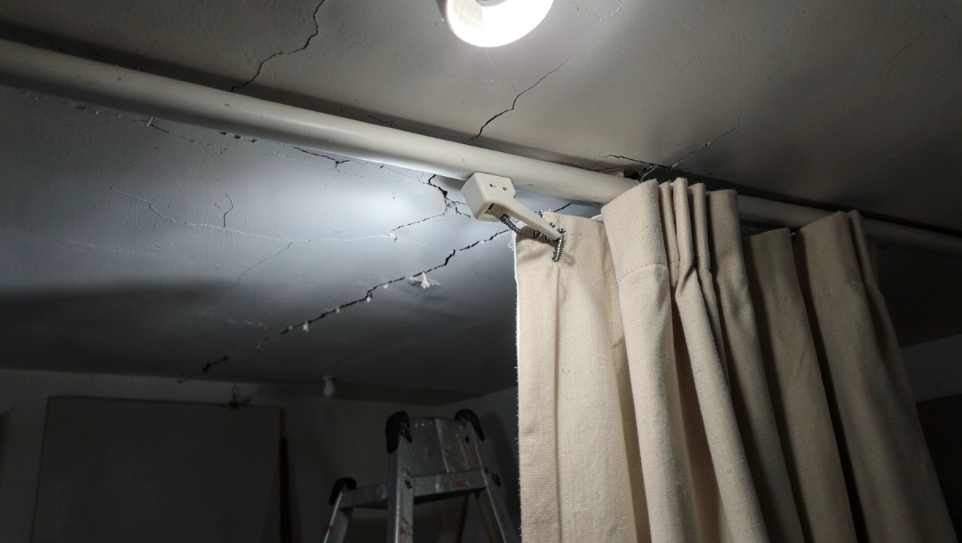 jak zdjąć żabki z szyny sufitowej