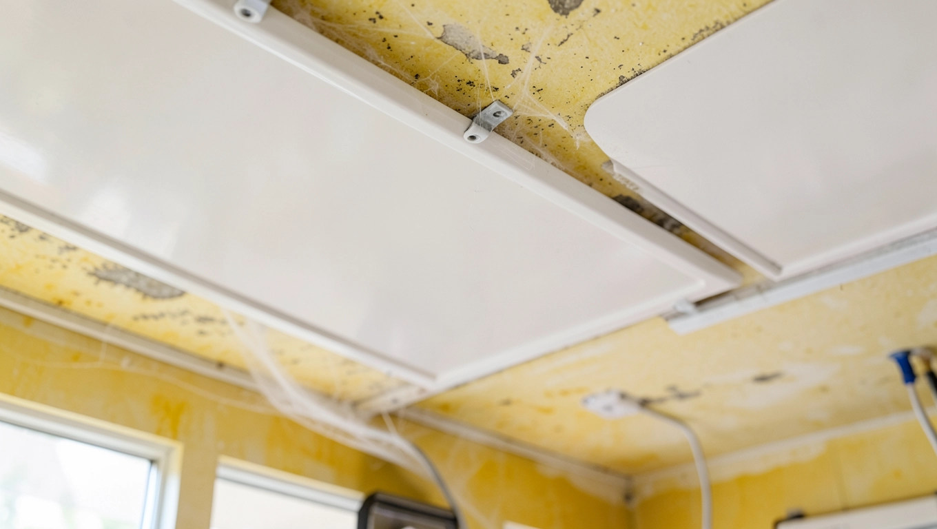 montaż paneli ściennych pcv na suficie