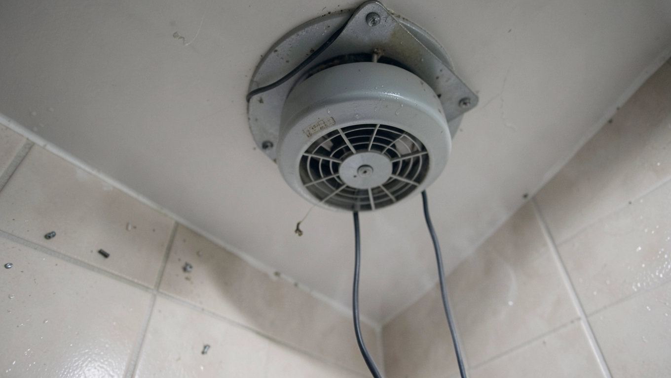 montaż wentylatora łazienkowego w suficie