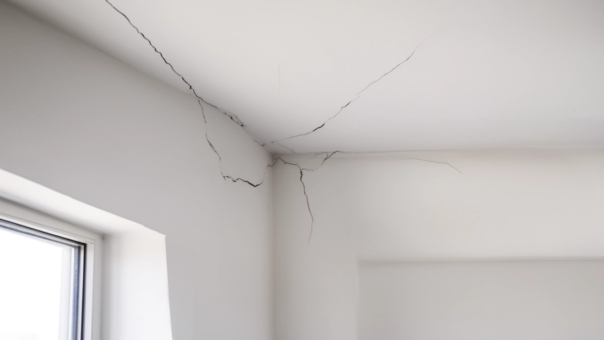 Pęknięcia na łączeniu sufitu i ściany
