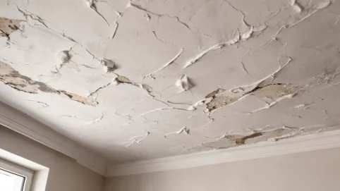 Farba strukturalna na nierówny sufit