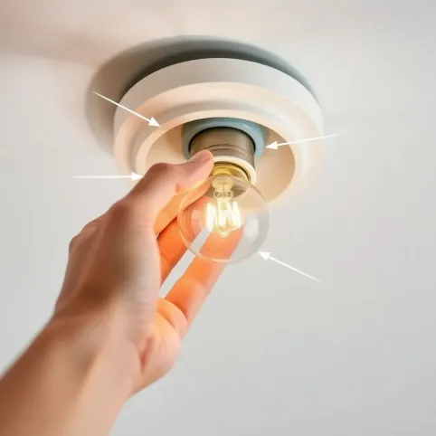 Jak wymienić żarówkę w lampie sufitowej